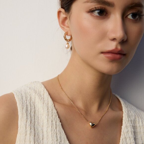 ✨ Artisan Original Convertible Pearl Charm Hoop Earrings | 2-in-1 S925 Gold - Picture 3 of 14